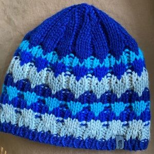 North Face Lined Beanie / Knitted / Blue & Gray